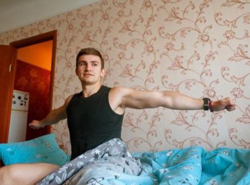 waking up
