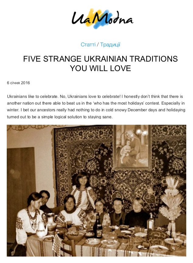 Five Strange Ukrainian Traditions